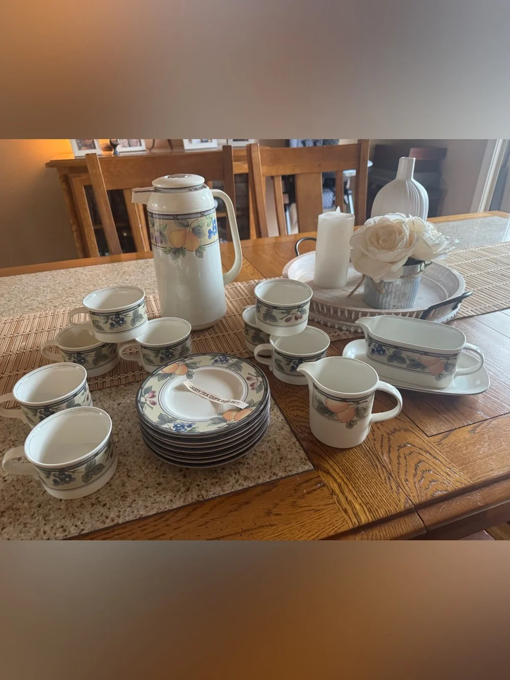 Mikasa Intaglio Garden Harvest Coffee Set